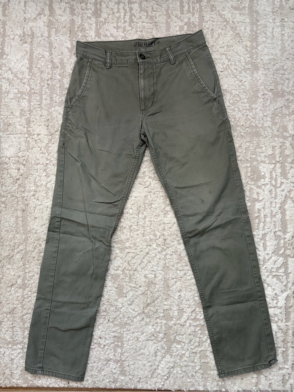 Old Navy Men's Olive Slim Fit Utility Khakis 30x32